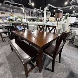 6 PC DINING TABLE SET