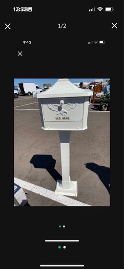 GIBRALTAR LARGE MAIL BOX W KEY & STAND NEW