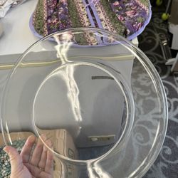 Glass Platter And Handmade Cover. 