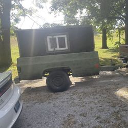 Truck Bed Trailer With Home Made Camper