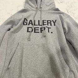 Gallery Dept Center Logo Hoodie-Heather Grey Size L