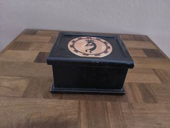 Kokopelli Solid Wooden Container Box