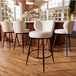 Set of 4 Bar stools 26 inch with swivel