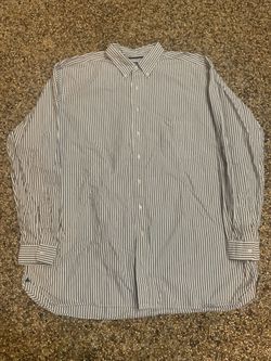 Ralph Lauren Men’s 2XLT Tall ButtonDown 100%Cotton LS Blue & White Stripe Shirt