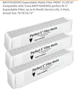 Brand: REVDRYE 4.5 4.5 out of 5 stars (13) BAYFTAHEXM2 Expandable Media Filter MERV 13 20"x5" Compatible with Trane BAYFTAHEXM2 perfect fit 5" Expanda