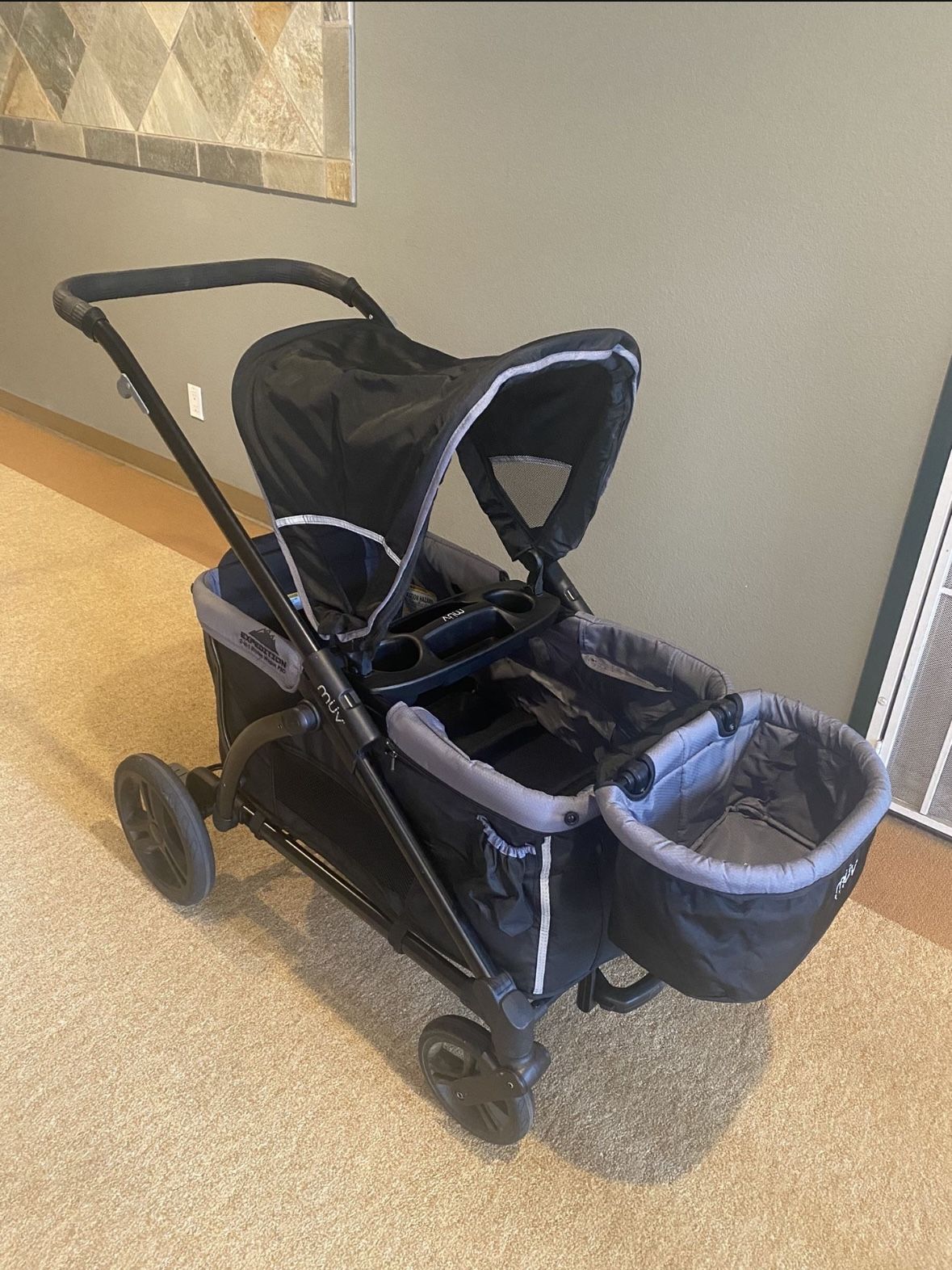 MUV by Baby Trend Expedition 2-in-1 Stroller Wagon Pro, Equinox