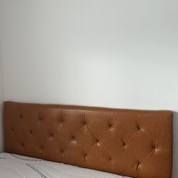 Brown Leather Headboard