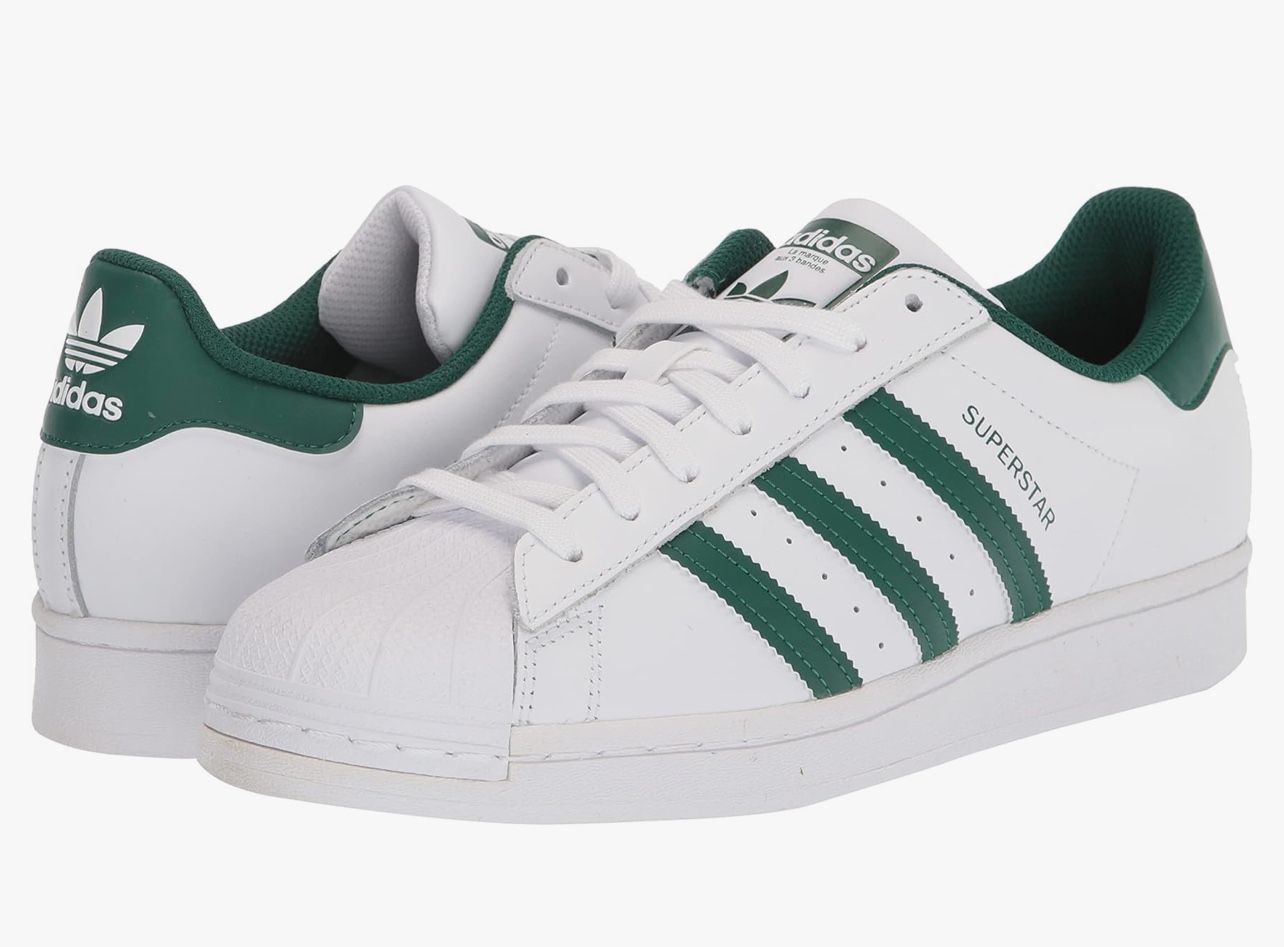 New adidas Superstar 'Cloud White Collegiate Green