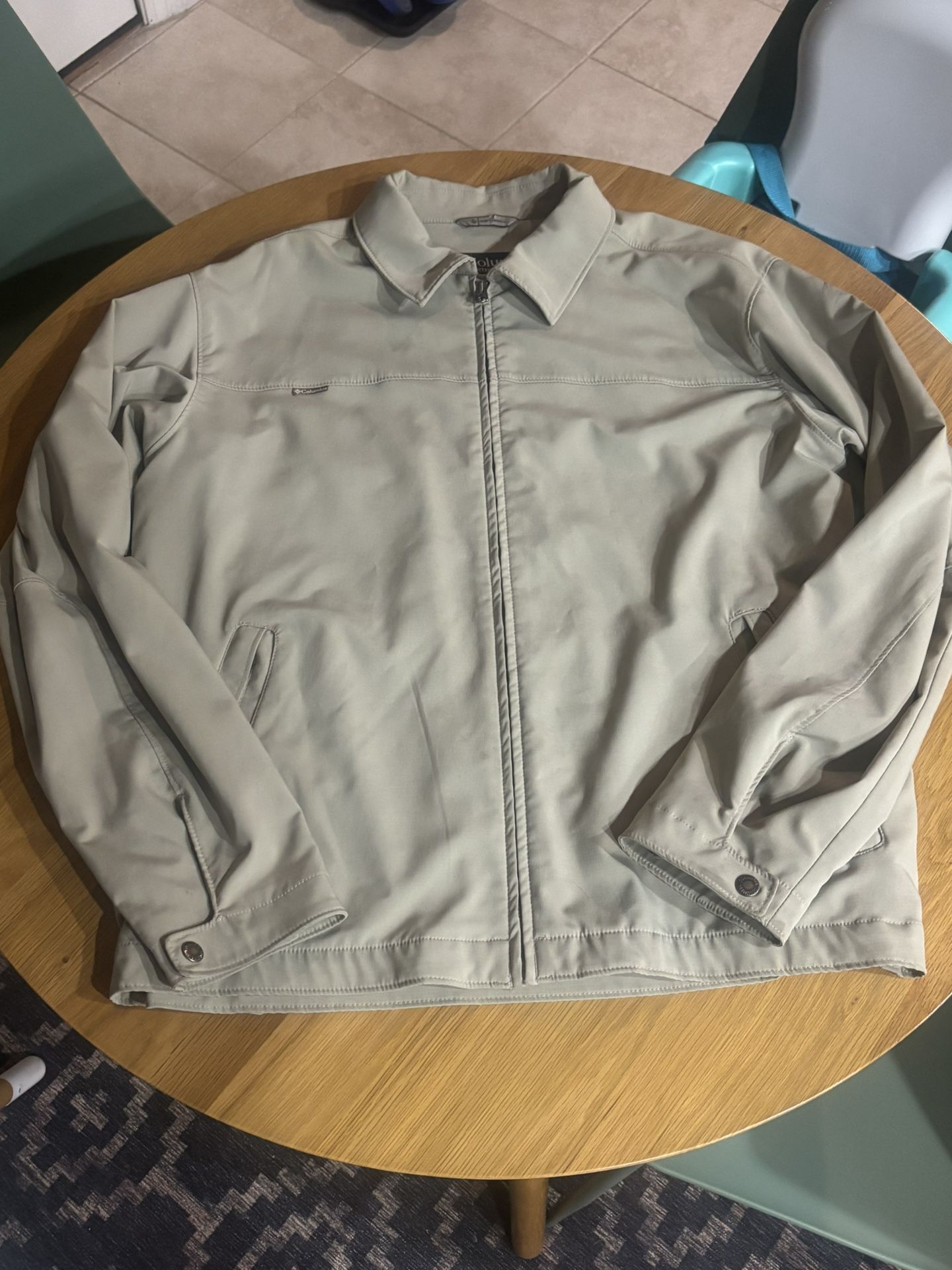 Columbia XCO Outdoor Waterproof Full-Zip Jacket - Men's Large - Beige/Tan