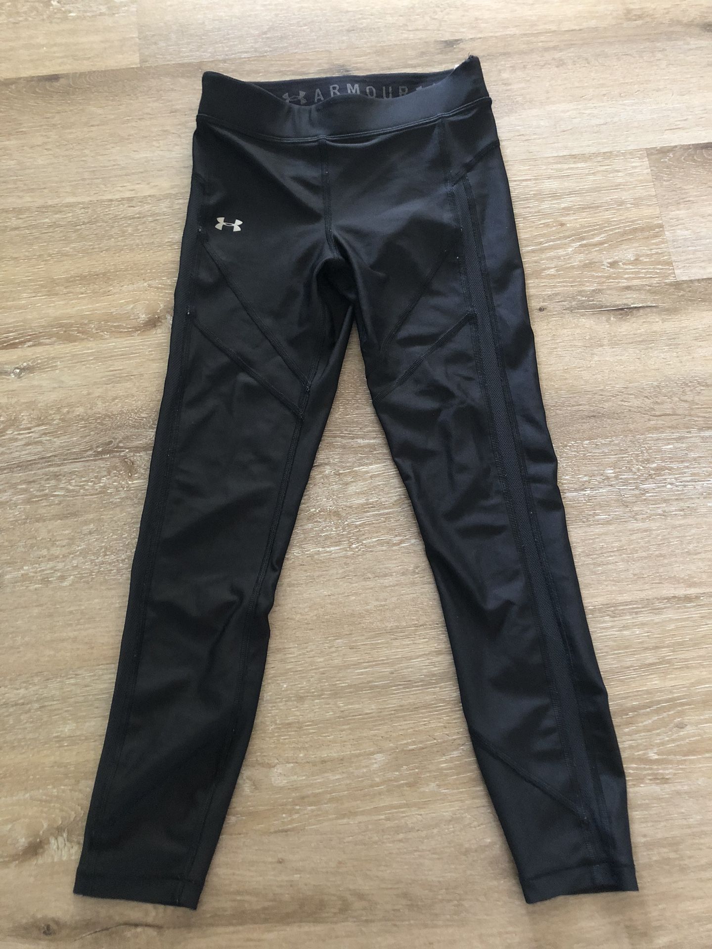 UNDER ARMOUR Heatgear Womens Size S Black Compression Yoga Leggings Pants  