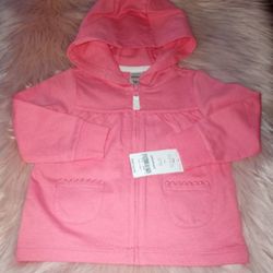 12 Months Carters Baby Girl Hoodie New 