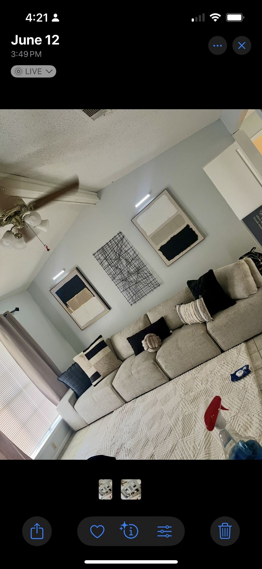 Light Grey/beige Sectional
