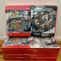 Pokemon Black Bolt Binder and Black Bolt & White Flare Poster Collection