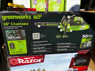 Greenworks 60V 16” Brushless Chainsaw Kit + 2.5Ah Battery & Charger – BRAND NEW