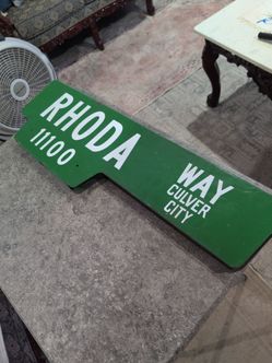 Culver city porcelain street sign