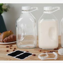 64 oz glass milk bottles