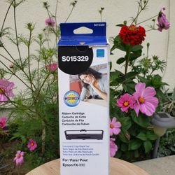 NEW Epson S015329 Black Fabric Printer Ribbon cartridge 
$5
Brand new- Sealed 
From a pet-free and smoke-free home. 
Fast shipping.  