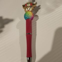 Cow Beaded Pen 