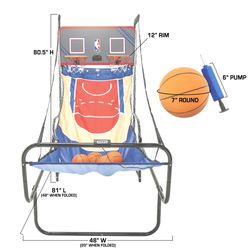 MD Sports Best Shot 2-Player 81 inch Foldable Arcade Basketball Game 