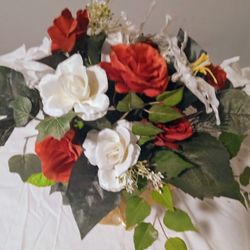 Red And White Rose Bouquet