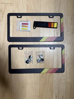 Toyota Retro Swag kit 2 metal frame, grill emblem badge and Jet tag new! 