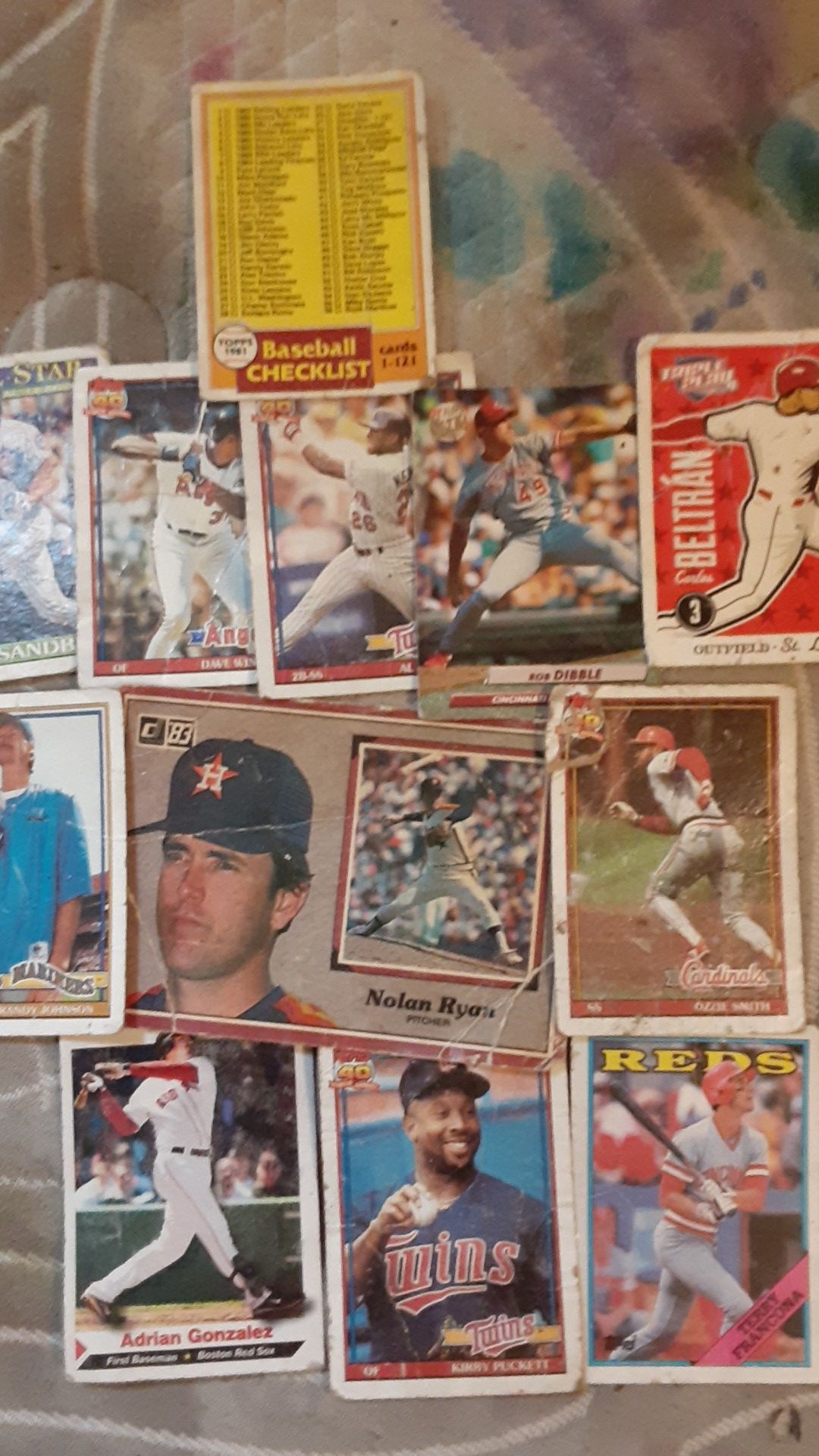 Baseball and football Topps collectible cards