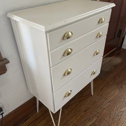 White And Gold Dresser