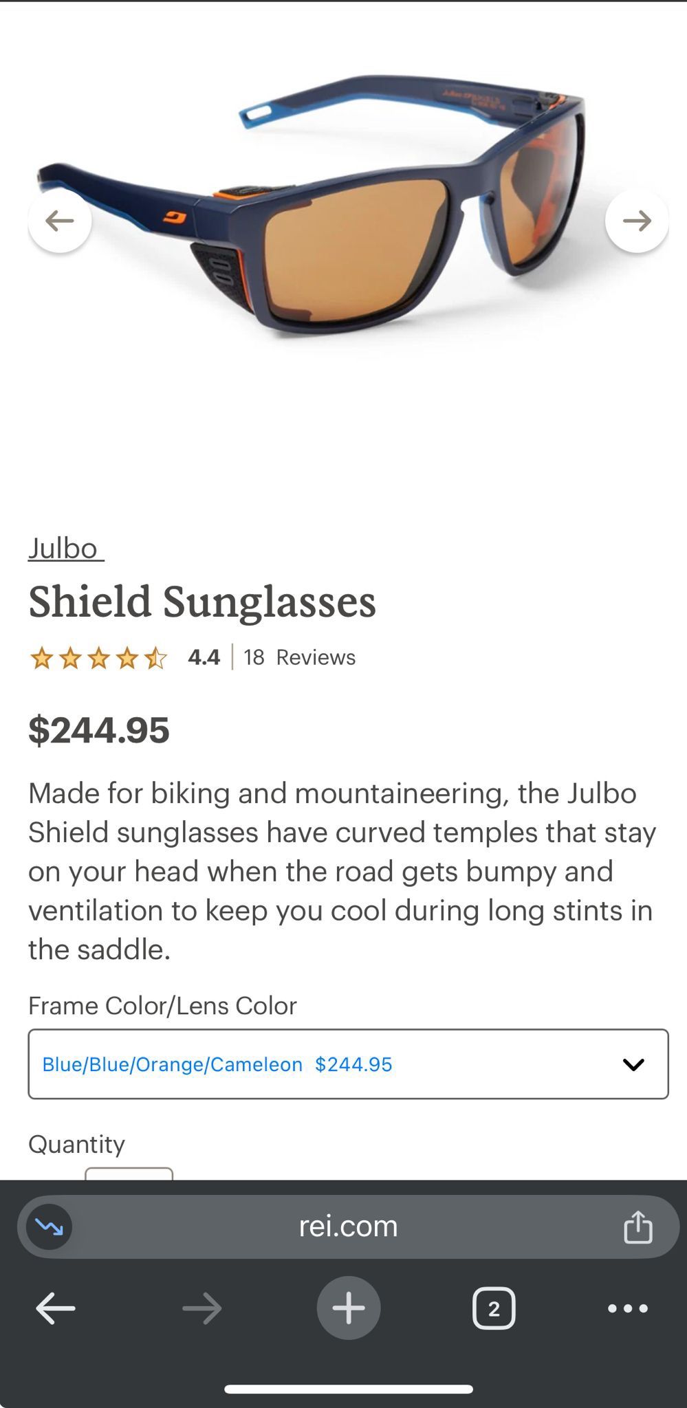 Julbo Shield Glacier Sunglasses