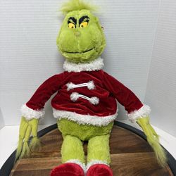 Dr. Seuss The Grinch As Santa 21 Inch Plush