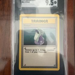 Pokemon Potion 94/102 Base Set SGC 9.5 MINT Graded Card Trainer Common