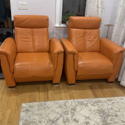 Two sectionals Italian leather sectionals