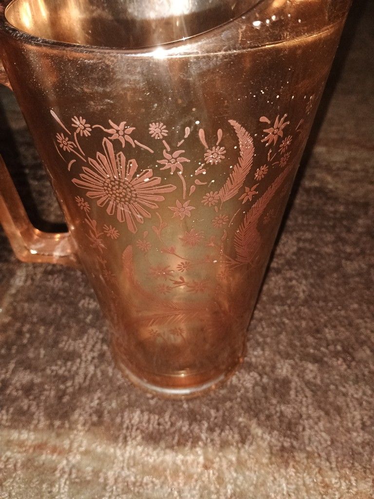 Carnival Glass Pitcher