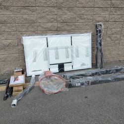 Goaliath 54 inch in ground basketball hoop, adjustable basketball court 