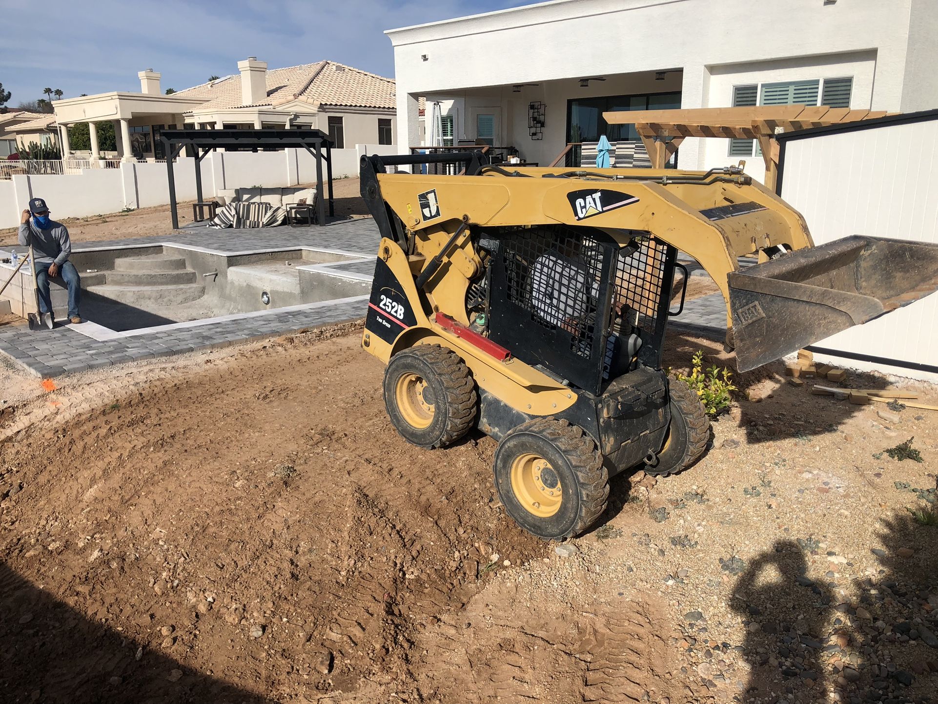 Bobcat And Dump Truck And Trailer 