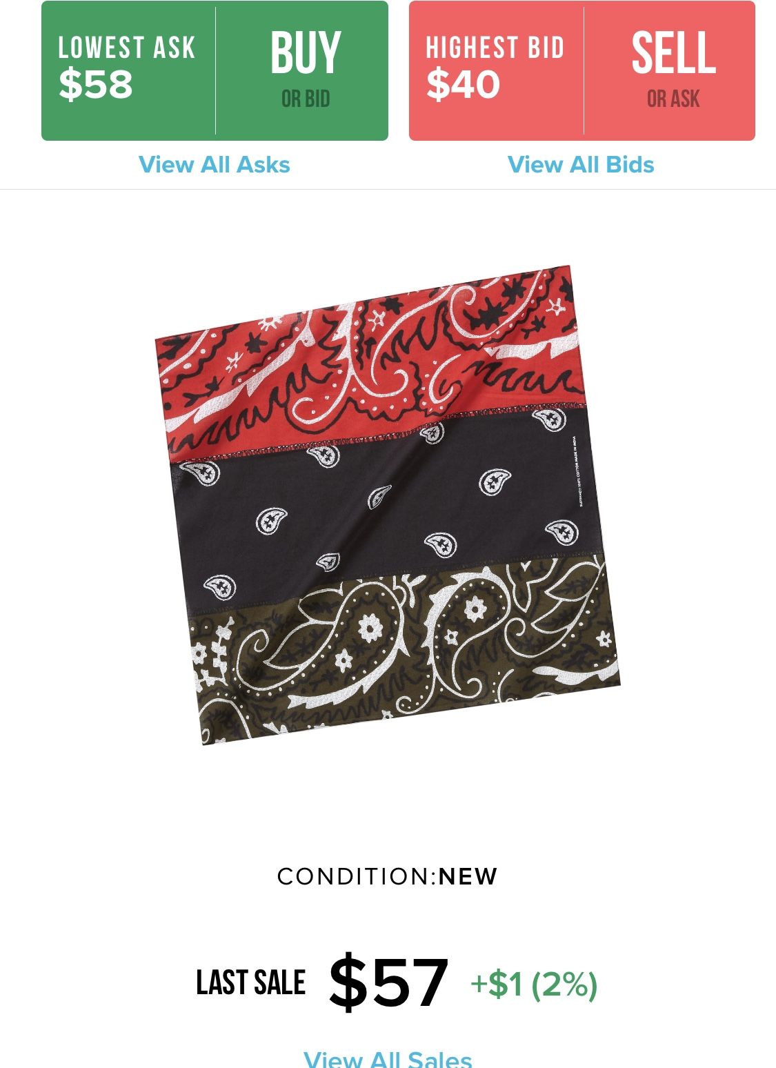 Supreme Dead Prez RBG bandana. New in bag