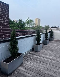 Large Grey Box Planter