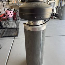 Hurricane Inline 6” Fan With Carbon Filter 