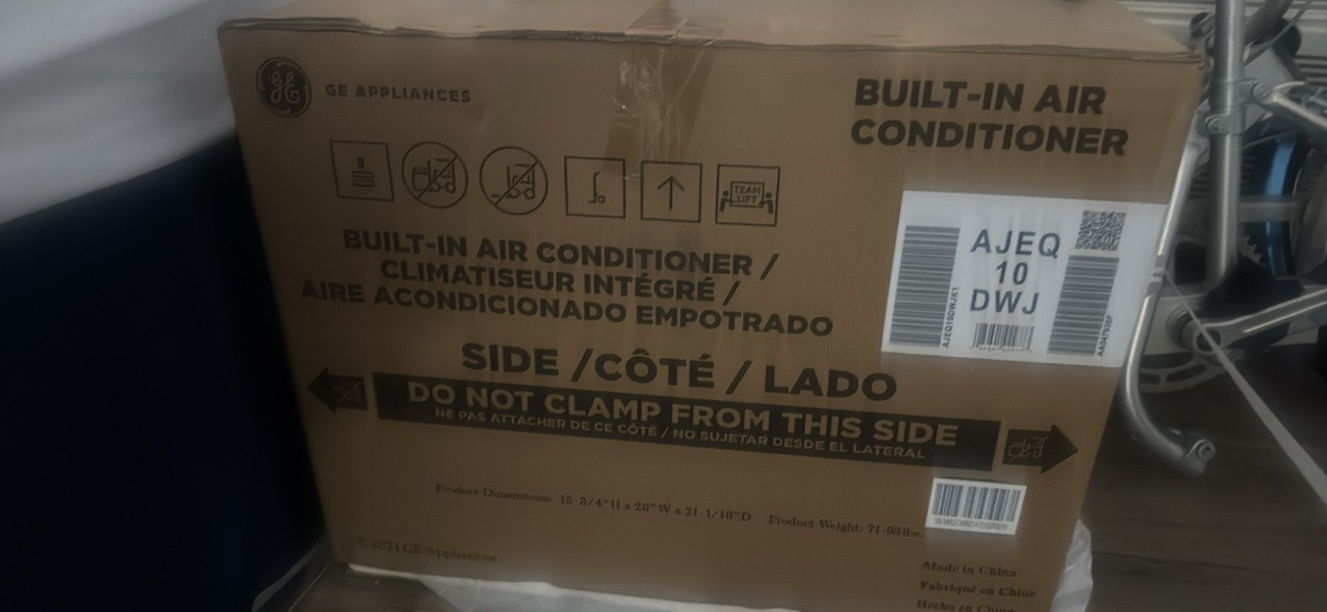 GE 10K Built-In Heat/Cool Room Air Conditioner, 230/208 Volt, AJEQ10DWJ
