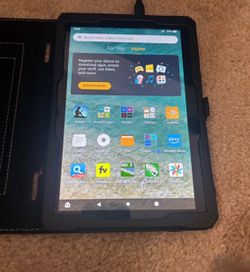 Amazon Fire tablet with cover