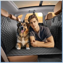 Heavy Duty, Waterproof, Back Seat Extender for Dogs, Hard Bottom, Holds 400lbs