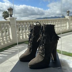 GIUSEPPI ZANOTTI FRINGED SUEDE BOOTS 