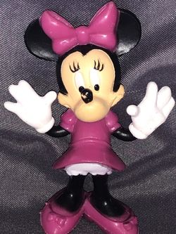 Minnie Mouse Disney figurine 2.5” tall. Easter basket gift idea! Cake topper toy doll