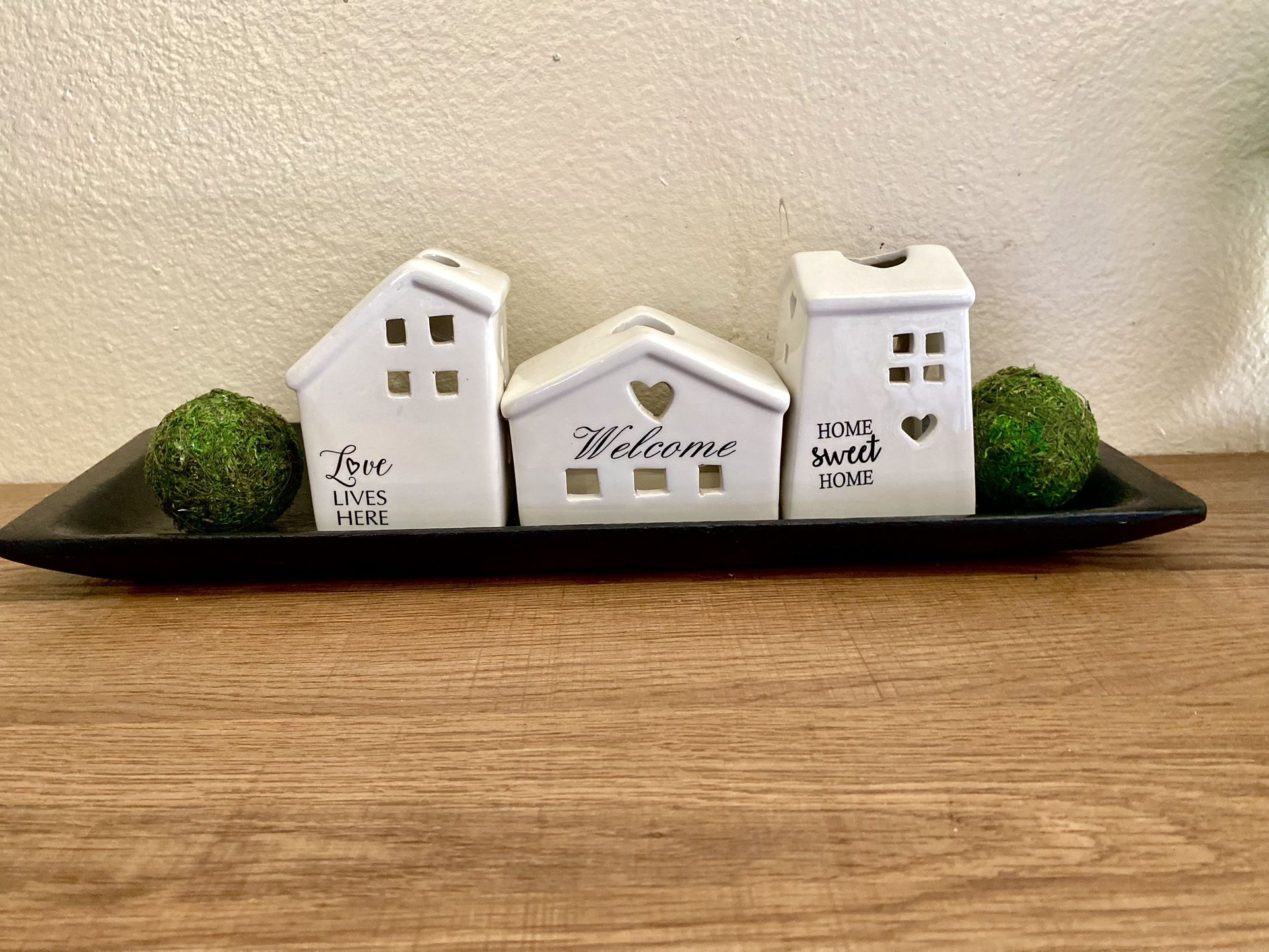 Candle Holders Set Decor/ Casitas Decorativas