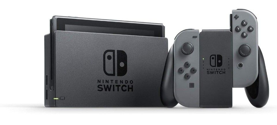 Nintendo Switch Console w/ Gray Joy-Con Controllers [Bundle]