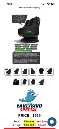 Medical breakthrough Podiatrist foot and calf massager