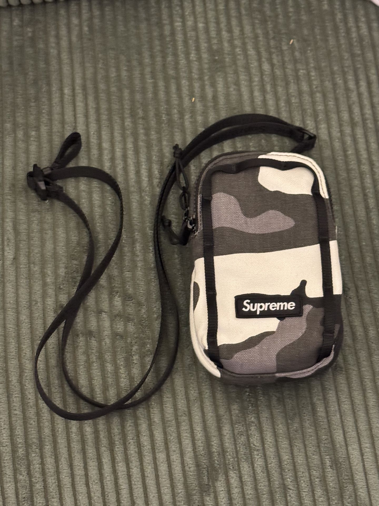 Supreme Camera Bag + Mini Pouch in the "Snow Camo" colorway