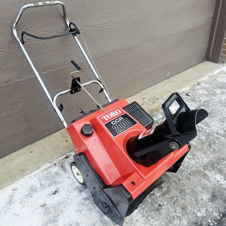 20" TORO CCR2000 π₯ 2 Cycle SNOWBLOWER Pull Start ReadyToGo