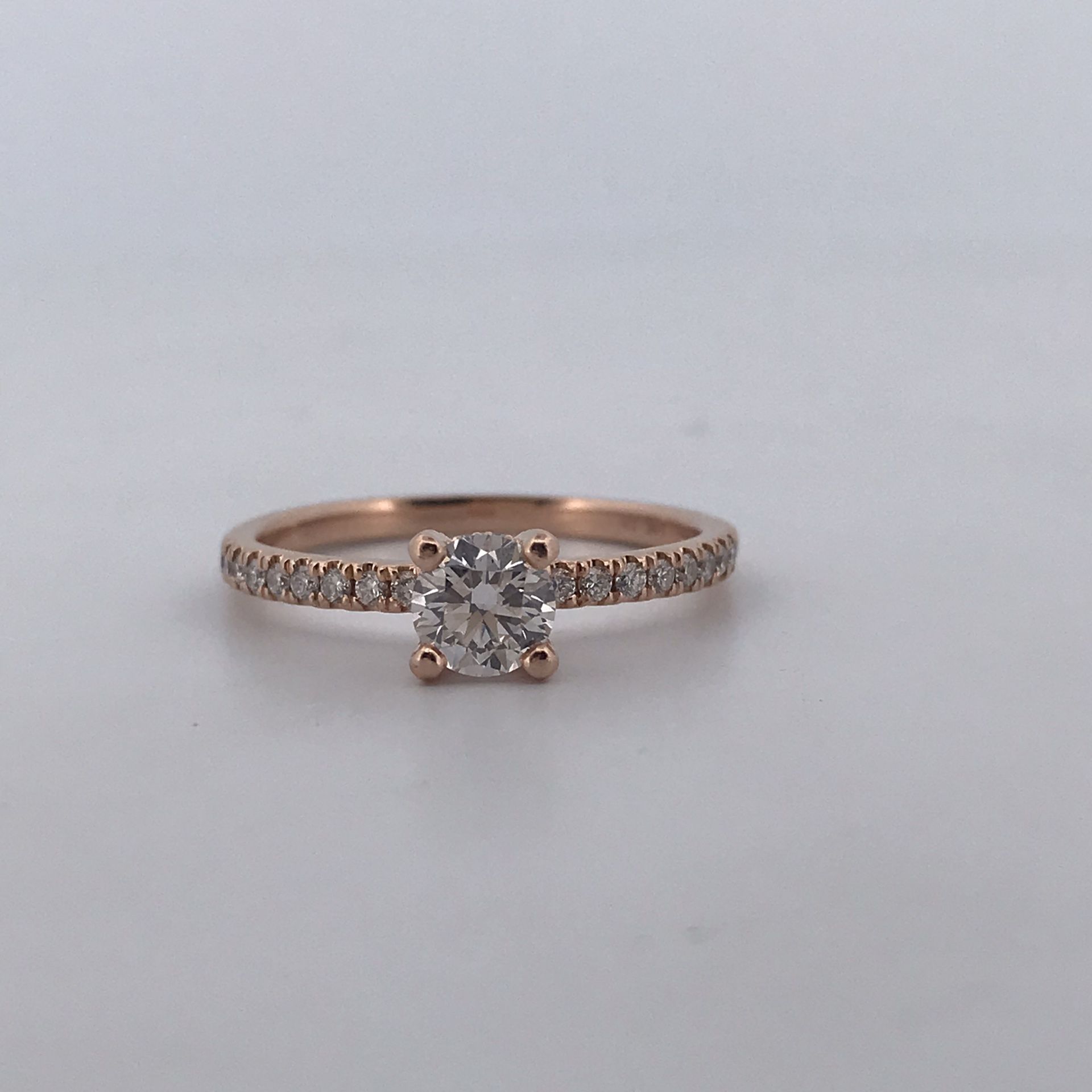 14k Rose gold gia 1.10ct D vvs1 diamond ring size 8.5