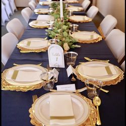 60”x102” Navy Blue Tablecloths 