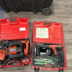 Hilti Laser And Dx 351 Stud Nailer 